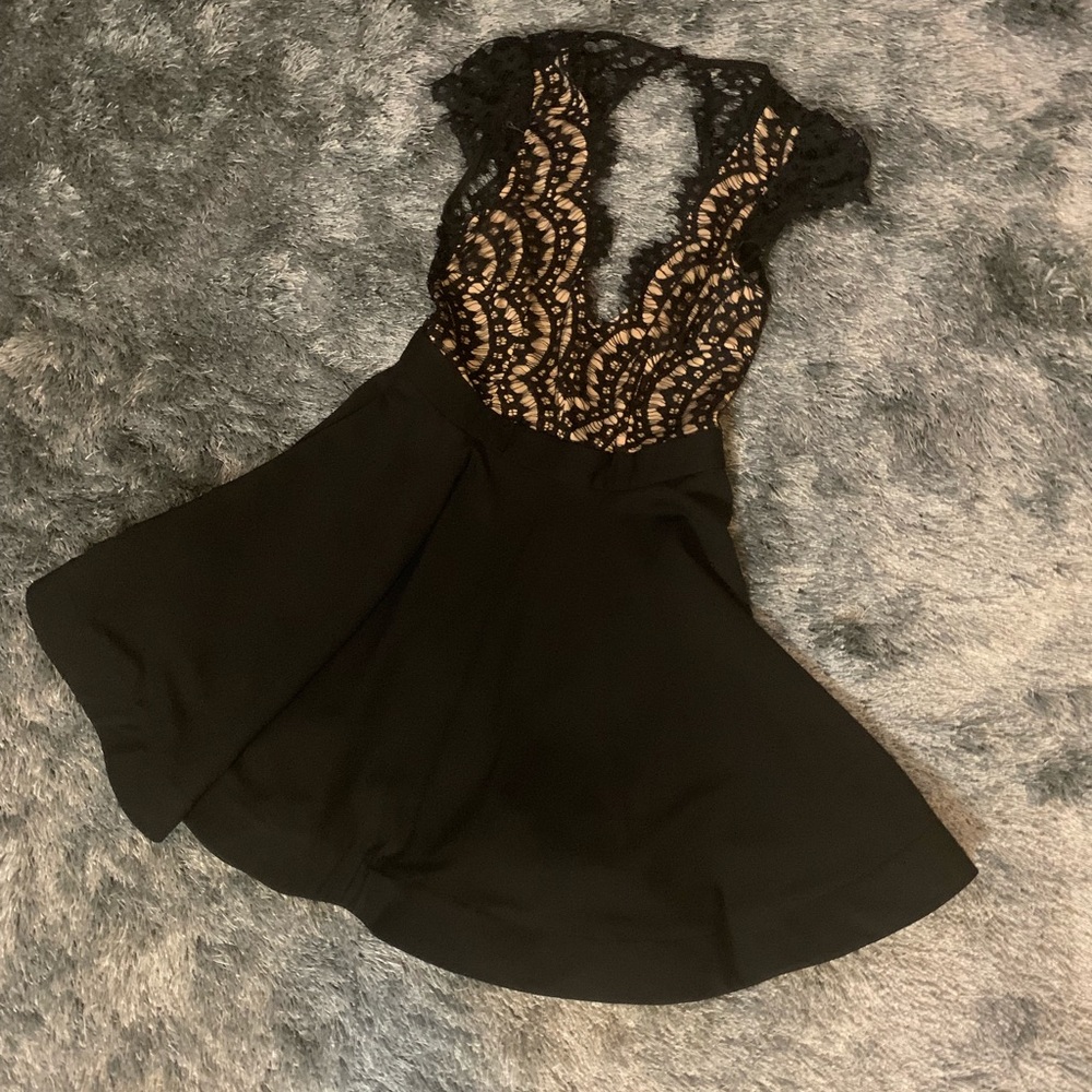 Lace Black Short Beautiful Dress